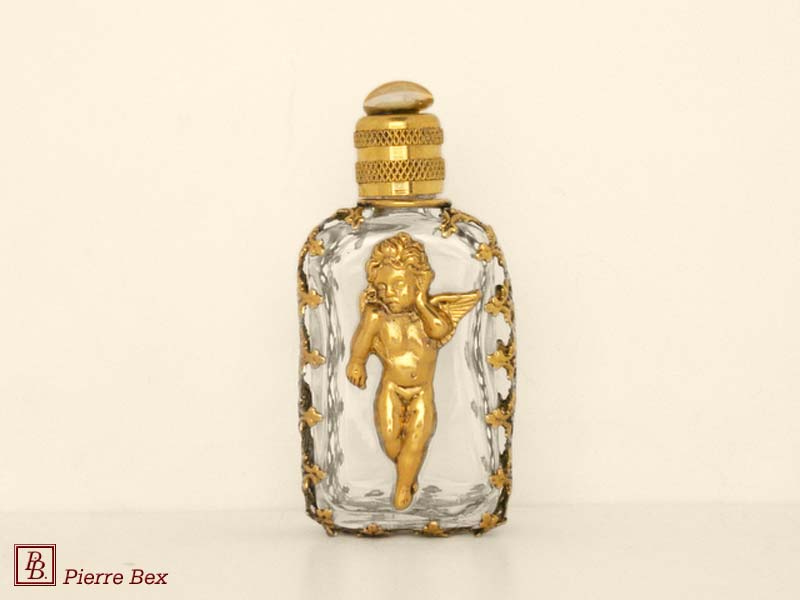 Pierre Bex Art-Nouveau perfume bottle with cherub 44329-02