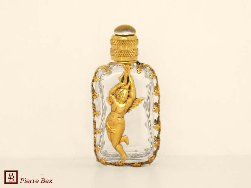 Pierre Bex Art-Nouveau perfume bottle with cherub 44329-06