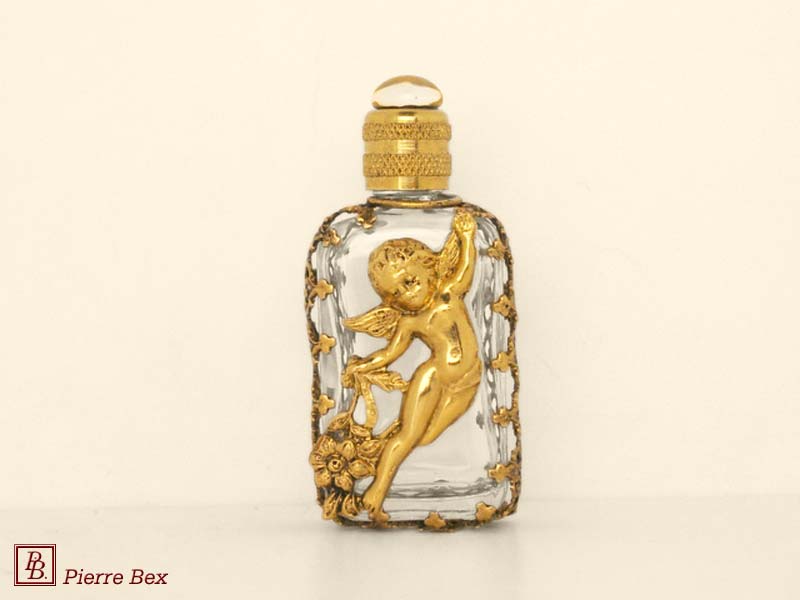 Pierre Bex Art-Nouveau perfume bottle with cherub 44329-10
