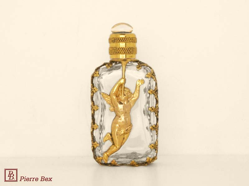 Pierre Bex Art-Nouveau perfume bottle with cherub 44329-12