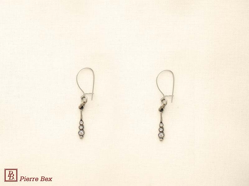 Pierre Bex Art-Deco earrings with rhinestones 45215-18