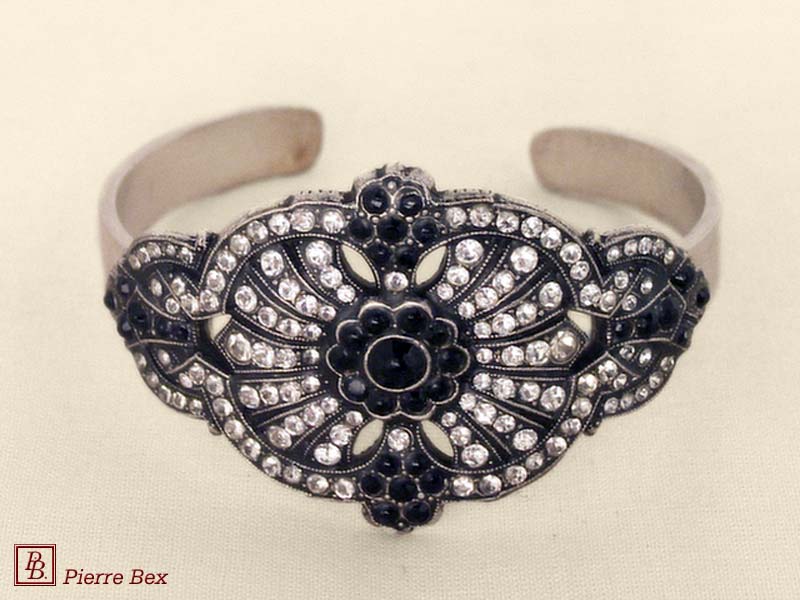 Pierre Bex Art-Deco bracelet with rhinestones 45452-07