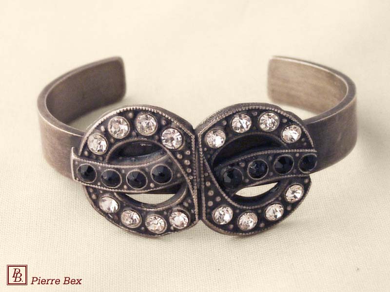 Pierre Bex Art-Deco bracelet with rhinestones 45452-09