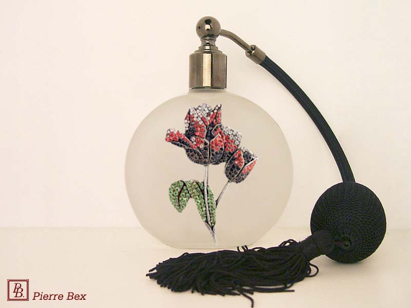 Pierre Bex Art-Deco Parfümzerstäuber mit Straß Tulpe 46089-02