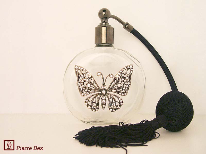 Pierre Bex Art-Deco Parfümzerstäuber mit Straß Schmetterling 46419-01