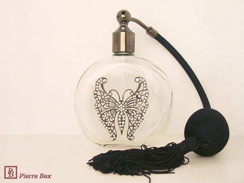 Pierre Bex Art-Deco Parfümzerstäuber mit Straß Schmetterling 46419-02