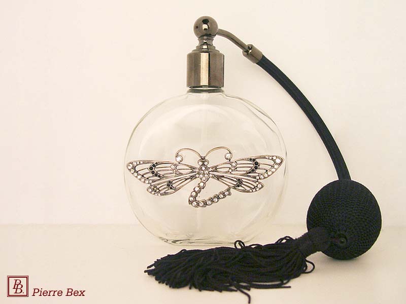 Pierre Bex Art-Deco Parfümzerstäuber mit Straß Schmetterling 46419-03