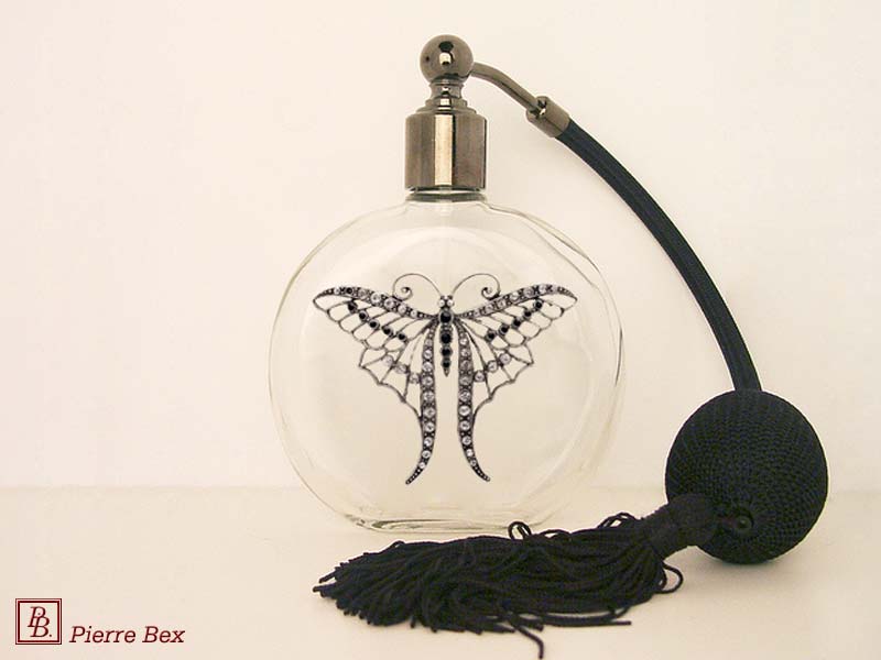 Pierre Bex Art-Deco Parfümzerstäuber mit Straß Schmetterling 46419-04